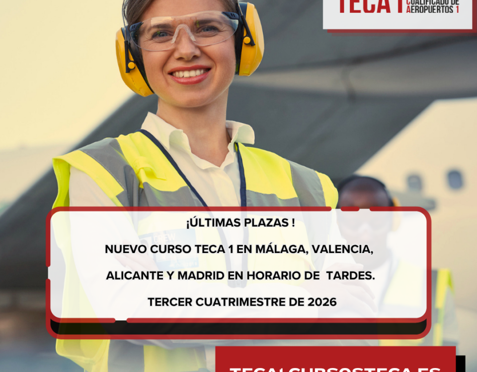 Nuevo curso TECA 1 en Málaga, Valencia, Alicante y Madrid en horario de tardes ultimas plazas para el tercer cuatrimestre de 2026